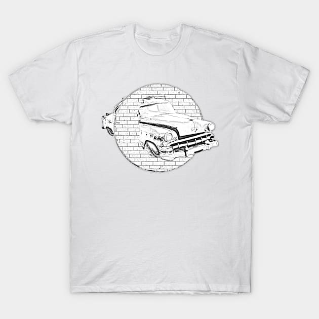 Car in a wall T-Shirt by Againstallodds68